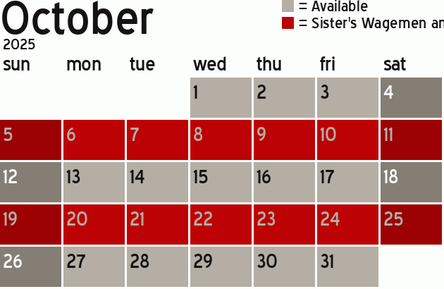 Missionary Dinner Calendar